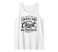 Filipenses 4:13 I Can Do All Things | Verso Bíblico Cristiano Camiseta sin Mangas