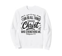 Filipenses 4:13 I Can Do All Things | Verso Bíblico Cristiano Sudadera