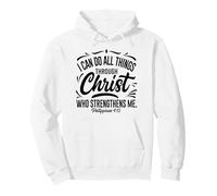 Filipenses 4:13 I Can Do All Things | Verso Bíblico Cristiano Sudadera con Capucha