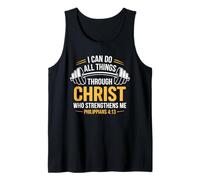 Filipenses 4. 13 Jesucristo Gimnasio Cristiano Levantamiento de Pesas Camiseta sin Mangas