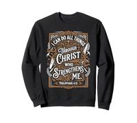Filipenses 4:13 Verso de la Biblia Carpintero Carpintero Artesano Sudadera