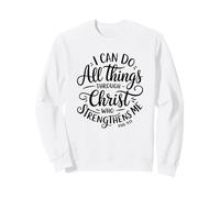 Filipenses 4:13 Verso de la Biblia Cristiano Sudadera