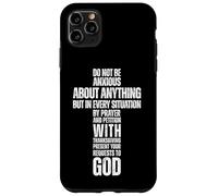Filipenses 4:6 Cristiano Biblia Verso Cruz Fe Gráfico Carcasa para iPhone 11 Pro Max