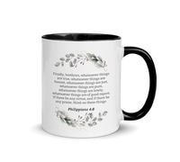 Filipenses 4:8 Por Lo Demás, Hermanos, Todo Lo Que Sea... Taza Porcelana Taza De Café Cerámica Tazas Para Cacao Café Hogar 330Ml