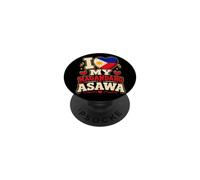 Filipina Amo a Mi Magandang Asawa Casado con Pinay PopSockets PopGrip Adhesivo