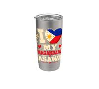 Filipina Amo a Mi Magandang Asawa Casado Con Pinay Vaso térmico de acero inoxidable de doble pared