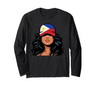 Filipina Girl Filipinas Bandera Orgullosa Pinay Mujer Manga Larga