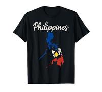 Filipinas Bandera Mapa Filipino Camiseta