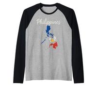 Filipinas Bandera Mapa Filipino Camiseta Manga Raglan