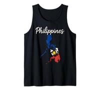 Filipinas Bandera Mapa Filipino Camiseta sin Mangas
