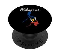 Filipinas Bandera Mapa Filipino PopSockets PopGrip Adhesivo