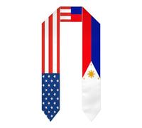 Filipinas Filipinos Filipinos Bandera de Estados Unidos Graduación Estola/Chale/Bufanda/Banda Estudiante en el Extranjero Estudiantes de Estudios Internacionales 2026/2026 Graduados Chales Unisex Adul