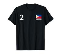 Filipinas Número 2 Bandera Nacional Patrimonio País Camiseta