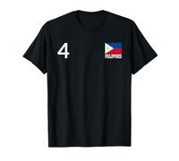 Filipinas Número 4 Bandera Nacional Patrimonio País Camiseta