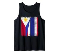 Filipinas Tailandia Media Bandera Filipino Tailandés Raíces Camiseta sin Mangas