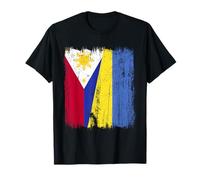 Filipinas Ucrania Media Bandera Filipina Herencia ucraniana Camiseta