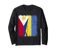 Filipinas Ucrania Media Bandera Filipina Herencia ucraniana Manga Larga