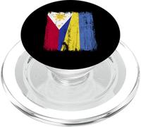 Filipinas Ucrania Media Bandera Filipina Herencia ucraniana PopSockets PopGrip para MagSafe