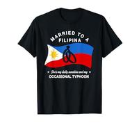Filipino Pride Design Pinay Pinoy The Philippines Divertida esposa filipina diciendo casado con filipina para hombres Camiseta Black Manga larga Talla S Hombre