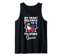 Filipino Queen Filipino Wife Girlfriend Philippines Flag Camiseta sin Mangas
