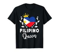 Filipino Queen Philippines Flag Proud Filipino Woman Camiseta