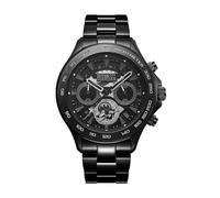 FILIPPO LORETI The DC Collection - Relojes para hombre, cronógrafo para hombre, caja de acero inoxidable de 42 mm y pulsera SST negra, 10 ATM WR, MechaQuartz, regalo de edición limitada, Todo negro