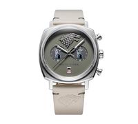 FILIPPO LORETI Warner Bros - Relojes para hombre, cronógrafo para hombre, caja de acero inoxidable de 42 mm y pulsera SST negra, 10 ATM WR, MechaQuartz, regalo de edición limitada, Esfera gris
