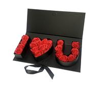 Fillable Letters Empty Flower Gift Box Mother Day Decor Letter Shaped Box for Candy Valentines DIY Craft Birthday Flowers(Black)