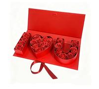Fillable Letters Empty Flower Gift Box Mother Day Decor Letter Shaped Box for Candy Valentines DIY Craft Birthday Flowers(Red)