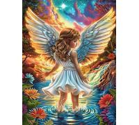 Fille Ange Dans le Jardin aquatique Rompecabezas 1000 Piezas Cartón para Toda La Familia Mitos Cuento de Hadas Tiempo Libre Entretenimiento Sin Pantalla 1000 PCS