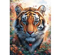 Fille Avec un chiot Dans le Jardin Fleuri Rompecabezas 1000 Piezas Cartón Grueso para Mayores Mitos Animal Planta Noches Juegos Familiares Estimulación Mental Regalo San Valentín 1000