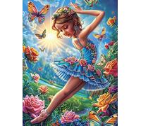 Fille féerique Avec un Papillon Rompecabezas 300 Piezas Cartón para Niños Mayores 14 Años Mitos fantásticos Cuento De Hadas Noches De Cita Antiestrés Pack Completo Detalle Único Original 300 PCS