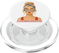 Fille Luxembourgeoise Copine Épouse Drapeau du Luxembourg PopSockets PopGrip para MagSafe