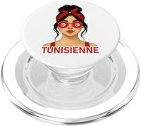Fille Tunisienne Drapeau Tunisie Copine et Épouse Tunisienne PopSockets PopGrip para MagSafe