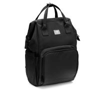 Fillikid Barcelona - Mochila cambiador con espacio de almacenamiento variable, múltiples bolsillos interiores y exteriores, correas acolchadas para el hombro, diseño moderno, Negro , Siehe