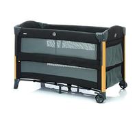 Fillikid Cuna Colecho Portatil Cadiz | Parque Infantil Bebé Plegable con Soporte para Recién Nacidos | Ajustable en Altura - con Bolsa de Transporte y Ruedas - 120x60 cm - Gris