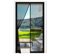 Fillis Mosquitera Magnética para Puerta, 100x220cm Mosquitera de Fibra de Vidrio para Puerta de Balcón Sin Taladrar Cortina Magnética para Balcón Salón Dormitorio Puerta de Patio, Negro