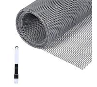 Fillis Mosquitera para Ventanas, 150x300cm Mosquitera de Fibra de Vidrio Mosquitera Cortada a Medida DIY con Cepillo de Limpieza, Mosquitera de Gasa para Ventanas y Puertas, Gris