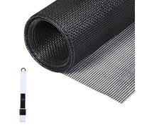 Fillis Mosquitera para Ventanas, 150x300cm Mosquitera de Fibra de Vidrio Mosquitera Cortada a Medida DIY con Cepillo de Limpieza, Mosquitera de Gasa para Ventanas y Puertas, Negro