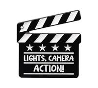 Film Brooch - Film Lover Lapel Metal Brooch | Clothes Accessories Pins Clapperboard - Exquisite Stylish Lapel Badge for Adding Flair to Jackets Bags Hats and Clothing Ensembles for Gifting
