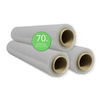 Film de Embalaje Elástico Eco, Film de Plástico Transparente para Embalar hecho 70% Material Reciclado, Rollo de Plástico Protector de Envíos y Mudanzas - Ofituria (3 unidad)