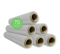 Film de Embalaje Elástico Eco, Film de Plástico Transparente para Embalar hecho 70% Material Reciclado, Rollo de Plástico Protector de Envíos y Mudanzas - Ofituria (6 unidad)