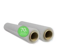 Film de Embalaje Elástico Eco, Film de Plástico Transparente para Embalar hecho 70% Material Reciclado, Rollo de Plástico Protector de Envíos y Mudanzas - Ofituria (2 unidad)
