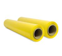 Film de Embalaje Elástico, Film de Plástico Amarillo para Embalar, Rollo de Plástico Protector de Envíos y Mudanzas, Rollo de 50cm y hasta 400 m Estirables - Ofituria (Amarillo, 2 unidades)