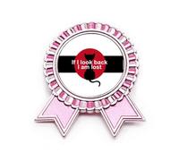 Film Dialogue Never Look Back - Broche de insignia rosa para ganador, Medium, Metal