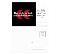 Film Dialogue Night Dark Terrors - Tarjeta postal para aniversario de persona importante