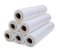 Film Estirable Industrial 23 Micras 50 cm x 300 m - Film Transparente de Alta Resistencia para Embalaje y Paletizado - Plástico Stretch para Protección y Fijación de Cargas