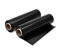 Film Estirable Negro para Embalaje 1,4 kg, 2 Rollo de 50 cm x 200 m