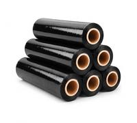 Film Estirable Negro para Embalaje 1,4 kg, 6 Rollo de 50 cm x 200 m