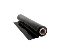 Film Negro para embalaje plástica retráctil de 50cmx200m,23 micras, resistencia industrial de estiramiento, adherencia Negro, envoltura para mudanza, palets.2 Rollo